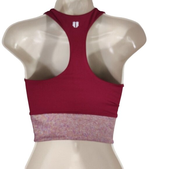 Eleven Venus Williams Workout Shine Racerback Tennis Sports Bra Size S Red NWOT - Picture 3 of 8